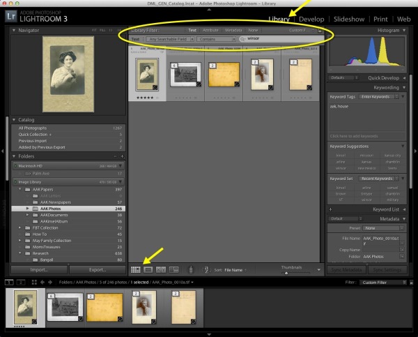 Using Adobe Lightroom to Manage Genealogy Images