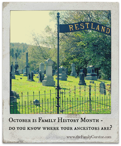 Wordless Wednesday: October is Family History Month