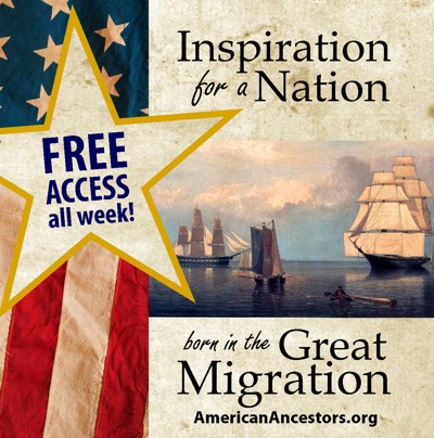 NEHGS July 4th  Great Migration promo press release