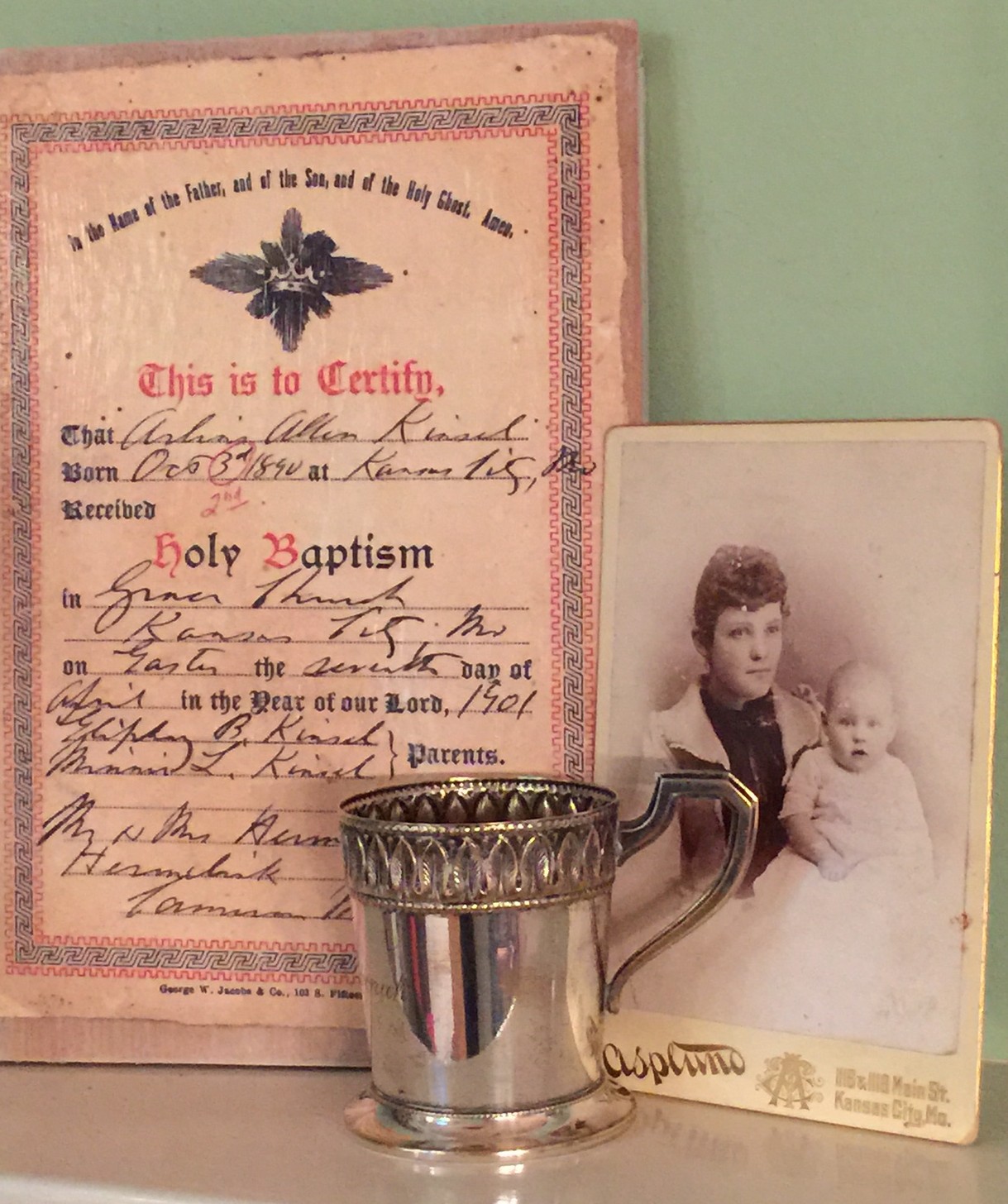 photo of baptism plaque