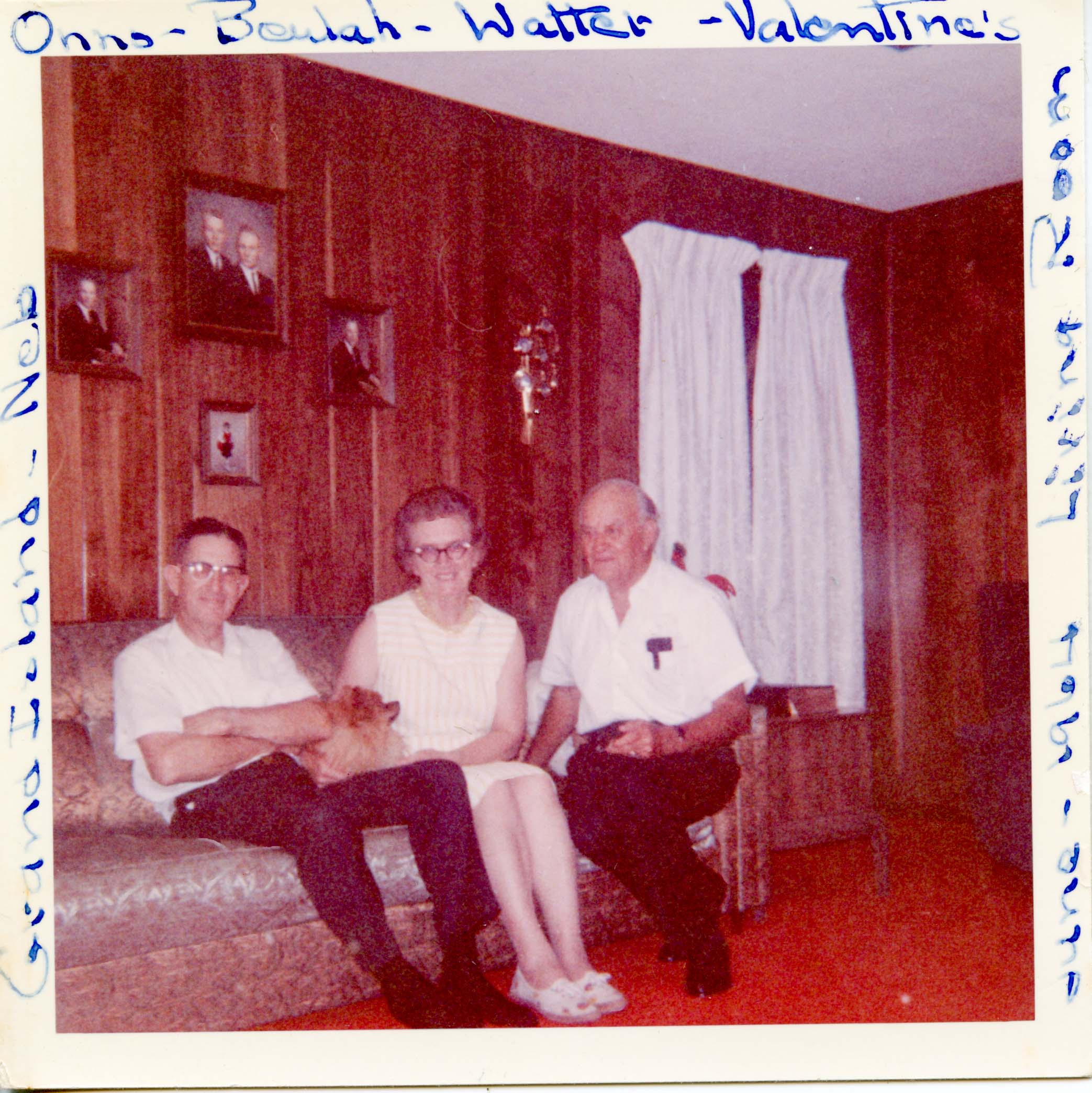 Photo of Onno and Beulah Valentine with Walter May 1964