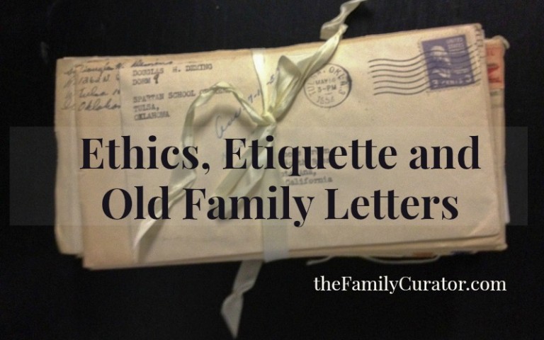 Old letters tied with ribbon