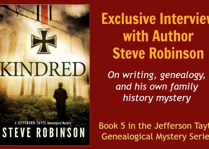 Review and Exclusive Interview with Genealogy Mystery Author Steve Robinson on New Release Kindred