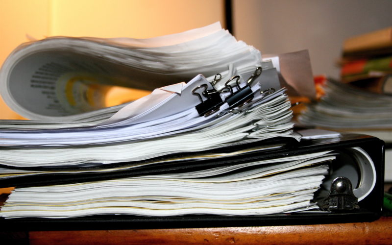 paper file clutter