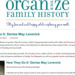 Interview at Organize Your Family History