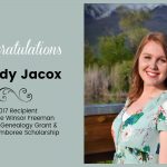 Congratulations Mindy Jacox, Student Genealogy Grant Awardee