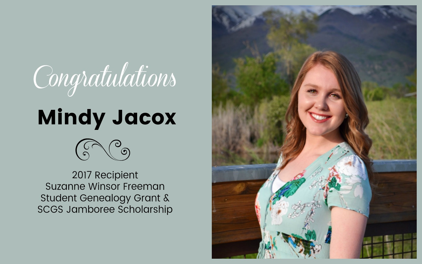 Mindy Jacox 2017 Grant Winner