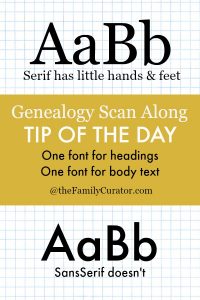 Genealogy Scan Along Text Tip