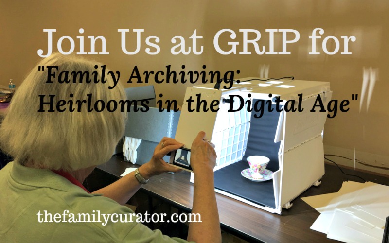 Join Denise Levenick for Family Archiving: Heirlooms in the Digital Age at the Genealogical Research Institute of Pittsburgh