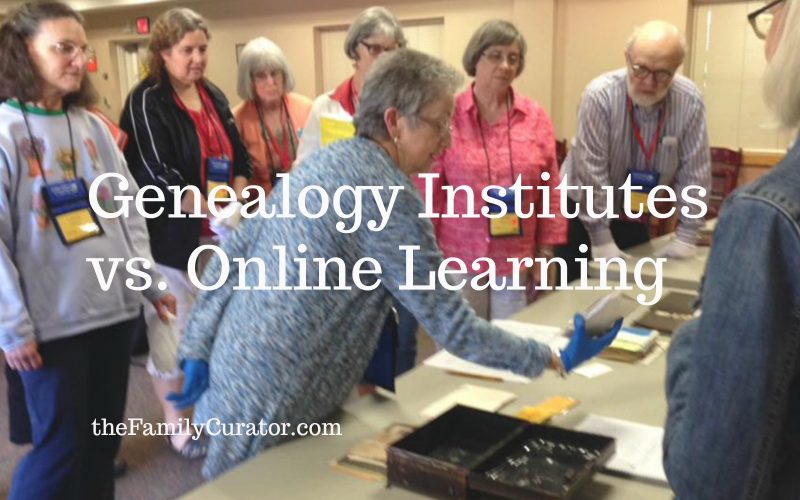 Genealogy Institutes vs Online Learning