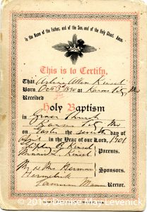 Arline Kinsel Baptism