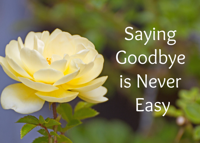 Saying Goodbye is Never Easy