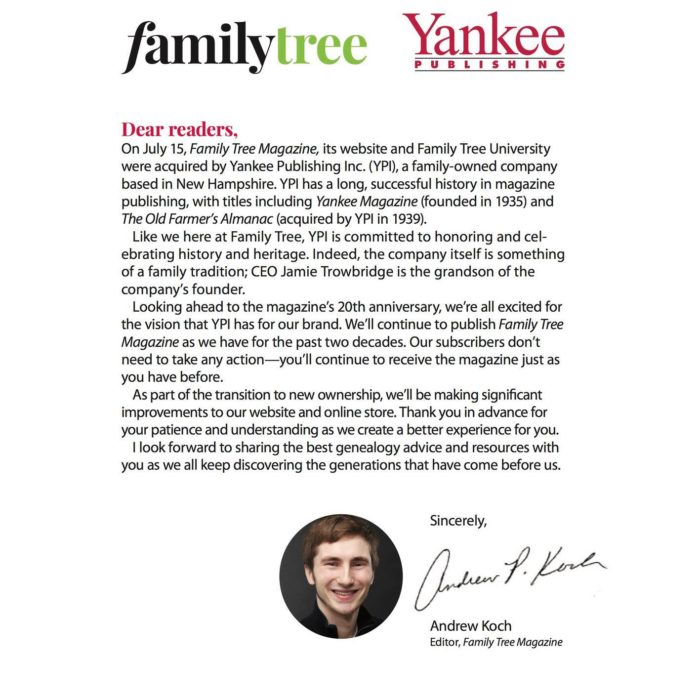 Welcoming New Homes for Family Tree Magazine and Books